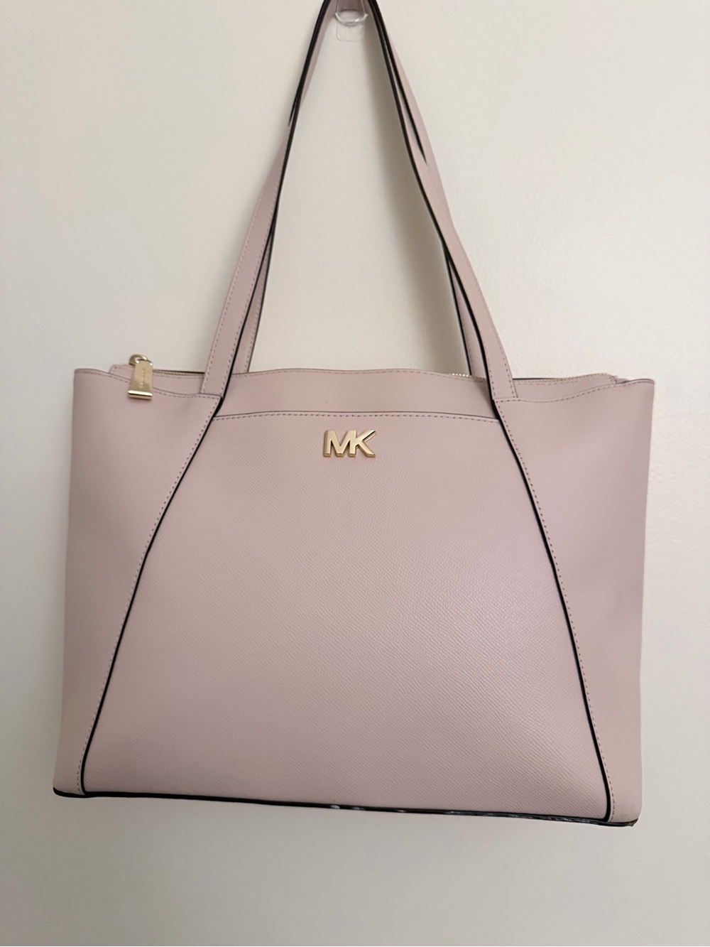 Michael Kors Blush Saffiano Tote with Gold MK Logo